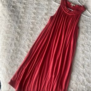 Coral sleeveless dress
